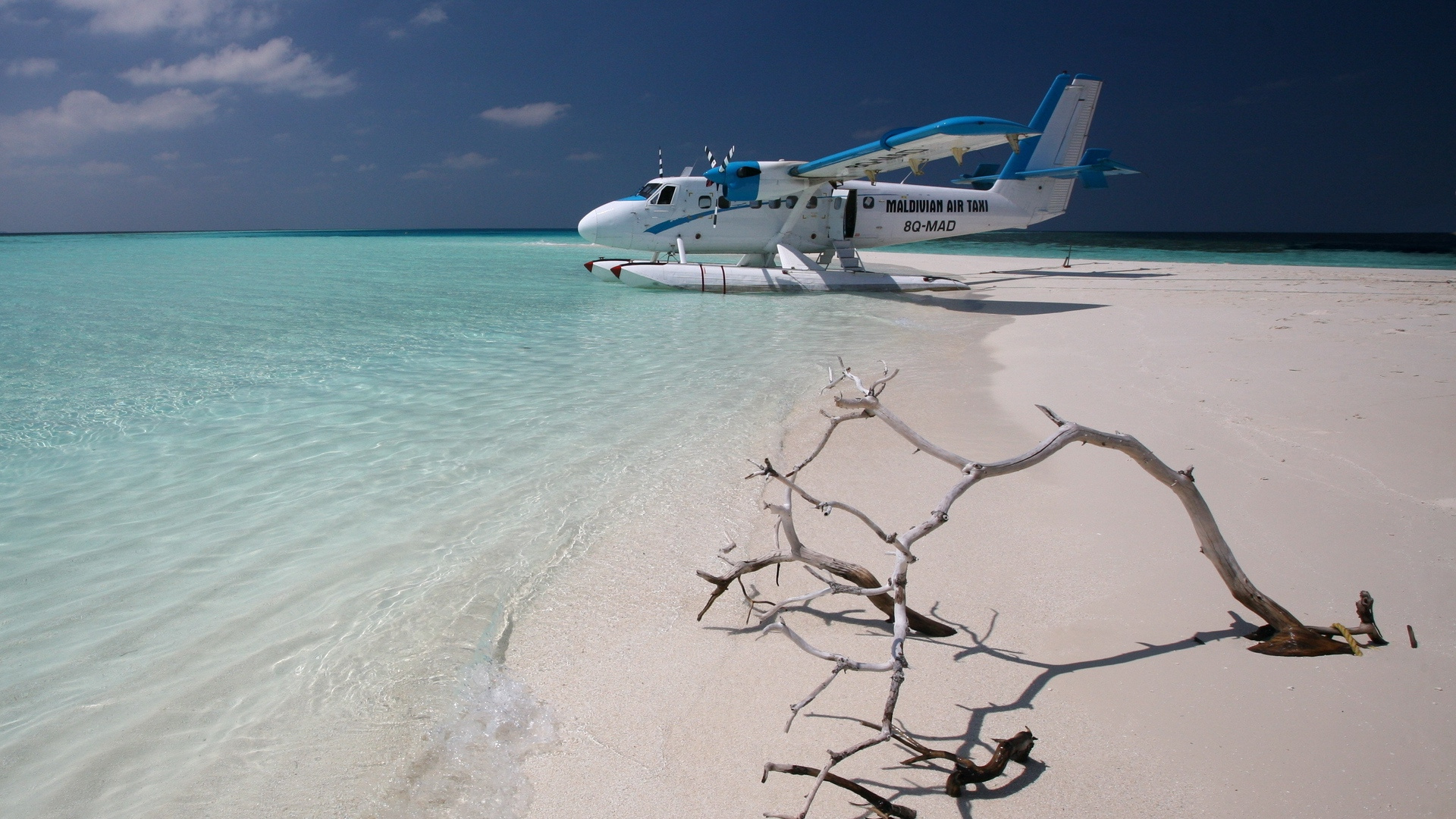 Обои самолет, Карибский бассейн, отпуск, море, океан в разрешении 1920x1080