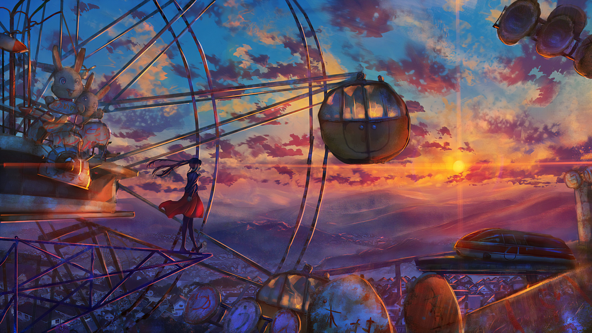 Обои аниме, живопись, арт, стратегии видео игры, приключенческая игра в разрешении 1920x1080