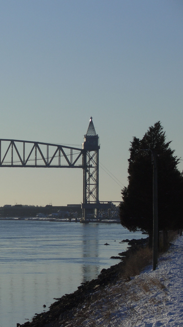 Обои Железная Дорога Кейп Код Мосту Через Канал, Кейп-Код Канал, CapeFlyer, мост, канал в разрешении 750x1334