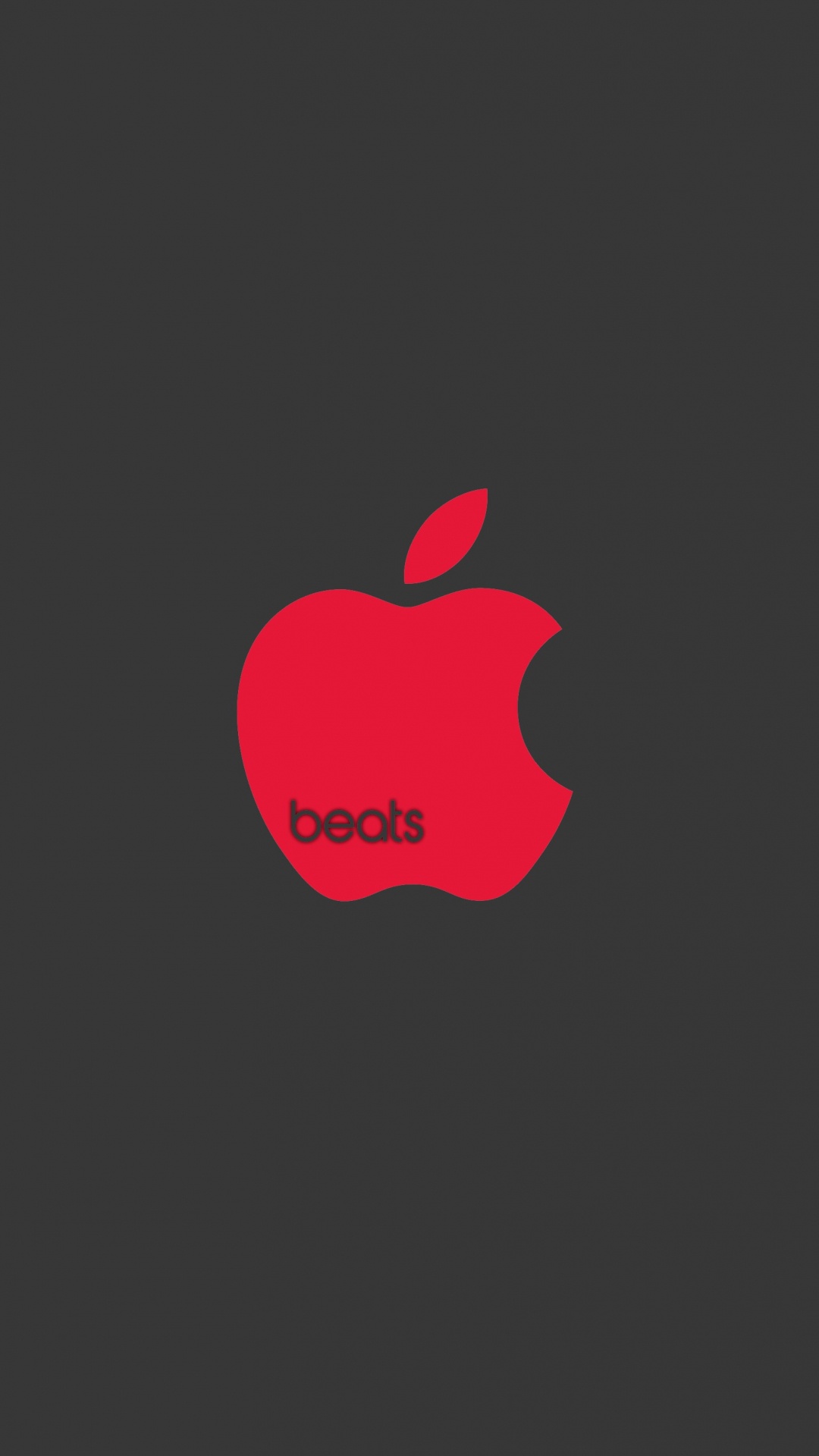 Обои лого, apple, beats electronics, красный цвет, фрукты в разрешении 1080x1920