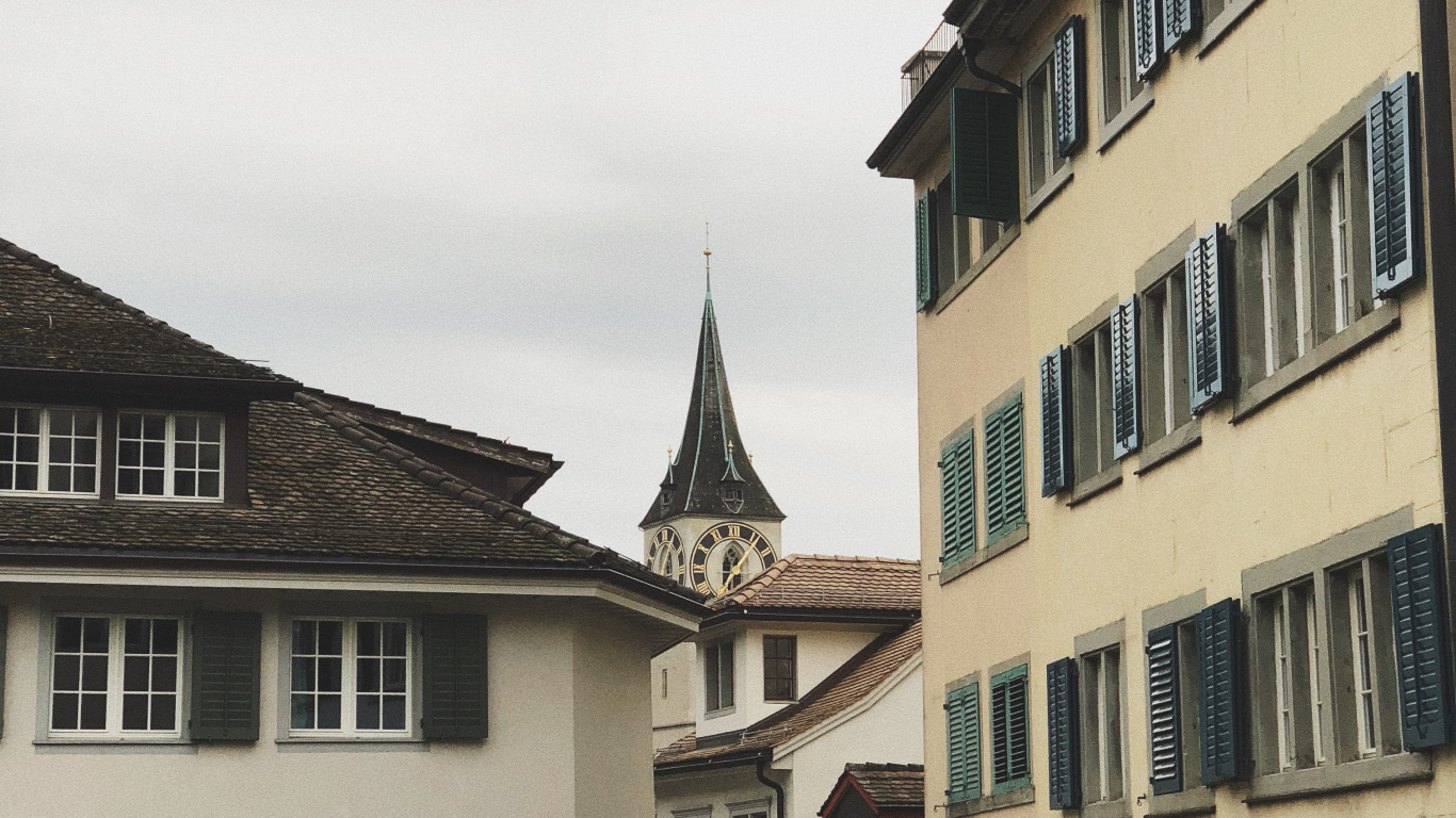 Обои Grossmnster, окно, фасад, соседство, здание в разрешении 1366x768