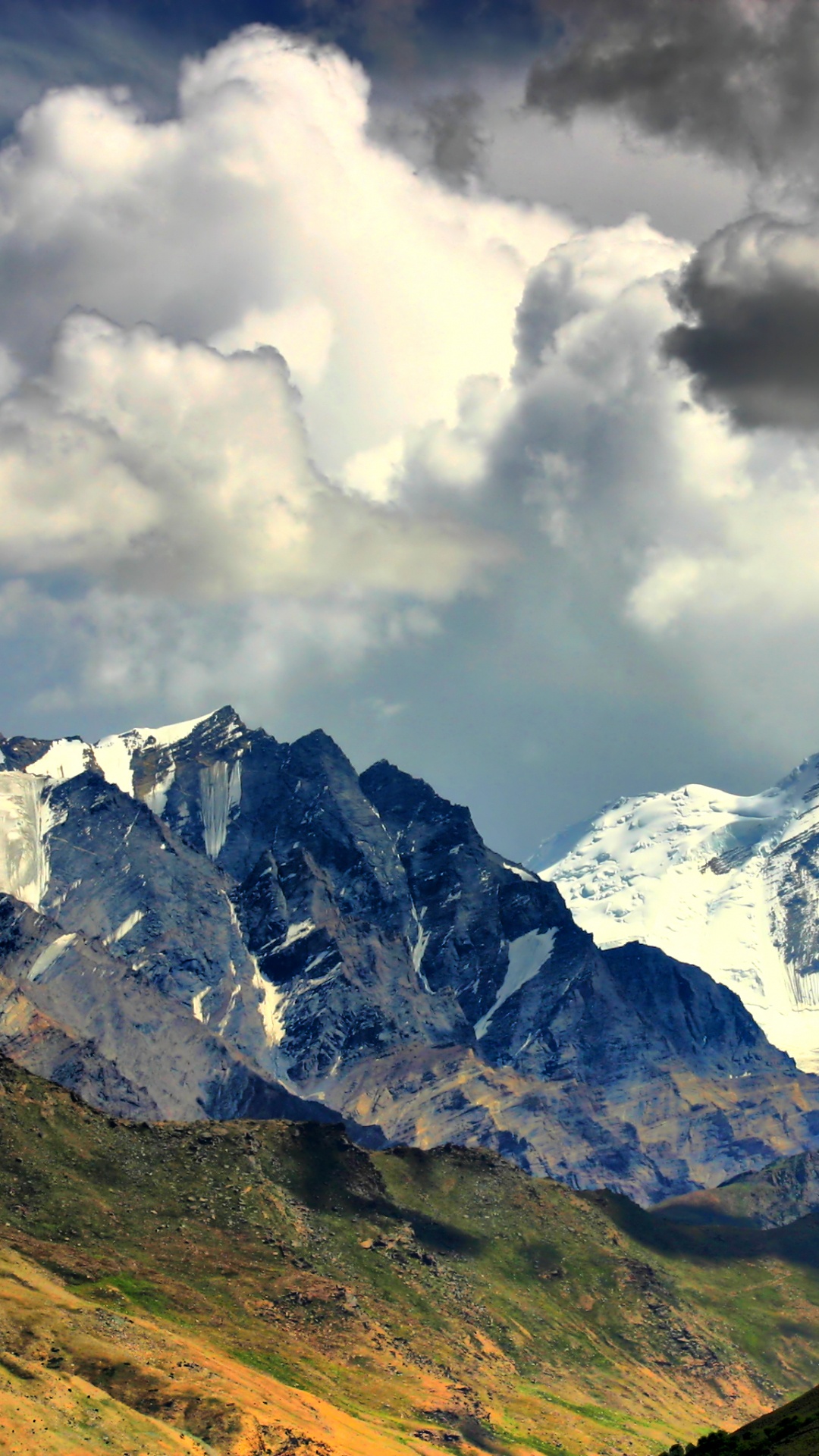 Обои ладах, Занскар, Леха, горный рельеф, гора в разрешении 1080x1920