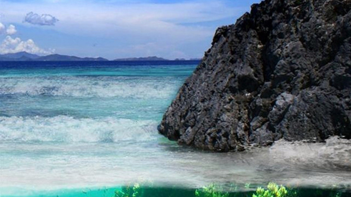 Обои водоем, природа, море, синий, вода в разрешении 1366x768