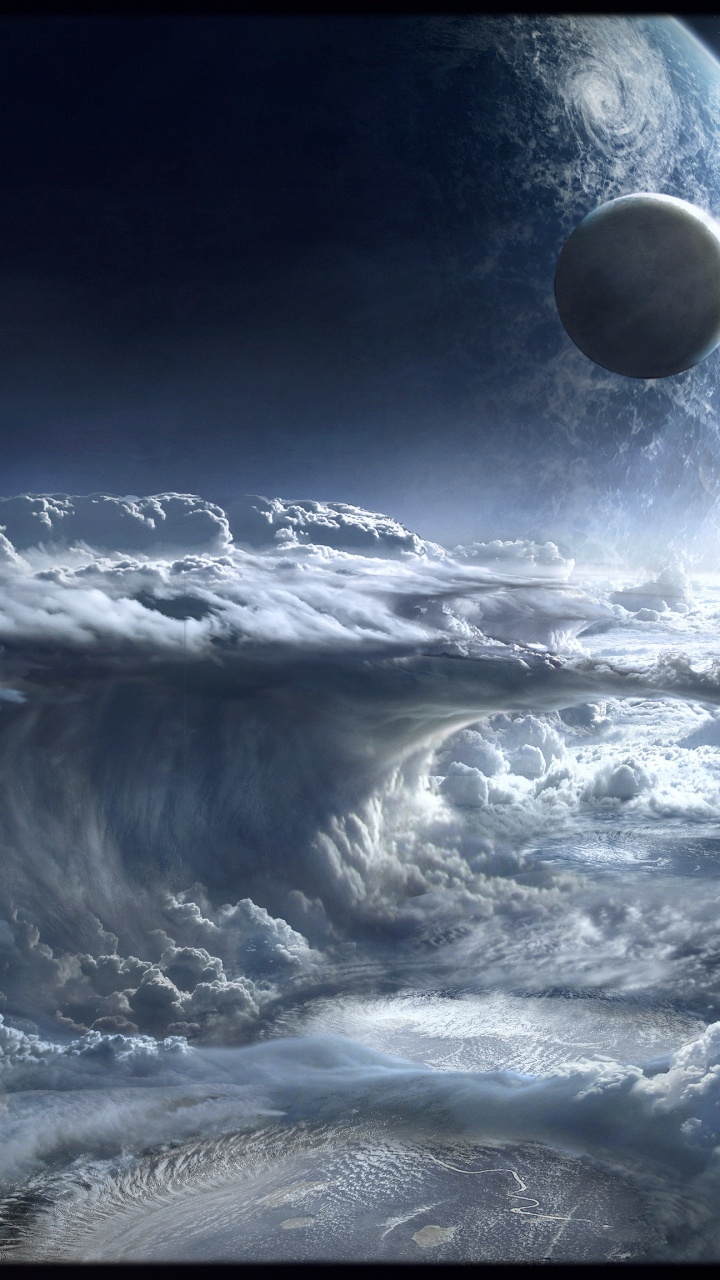 Обои атмосфера, космическое пространство, астрономический объект, планета, космос в разрешении 720x1280