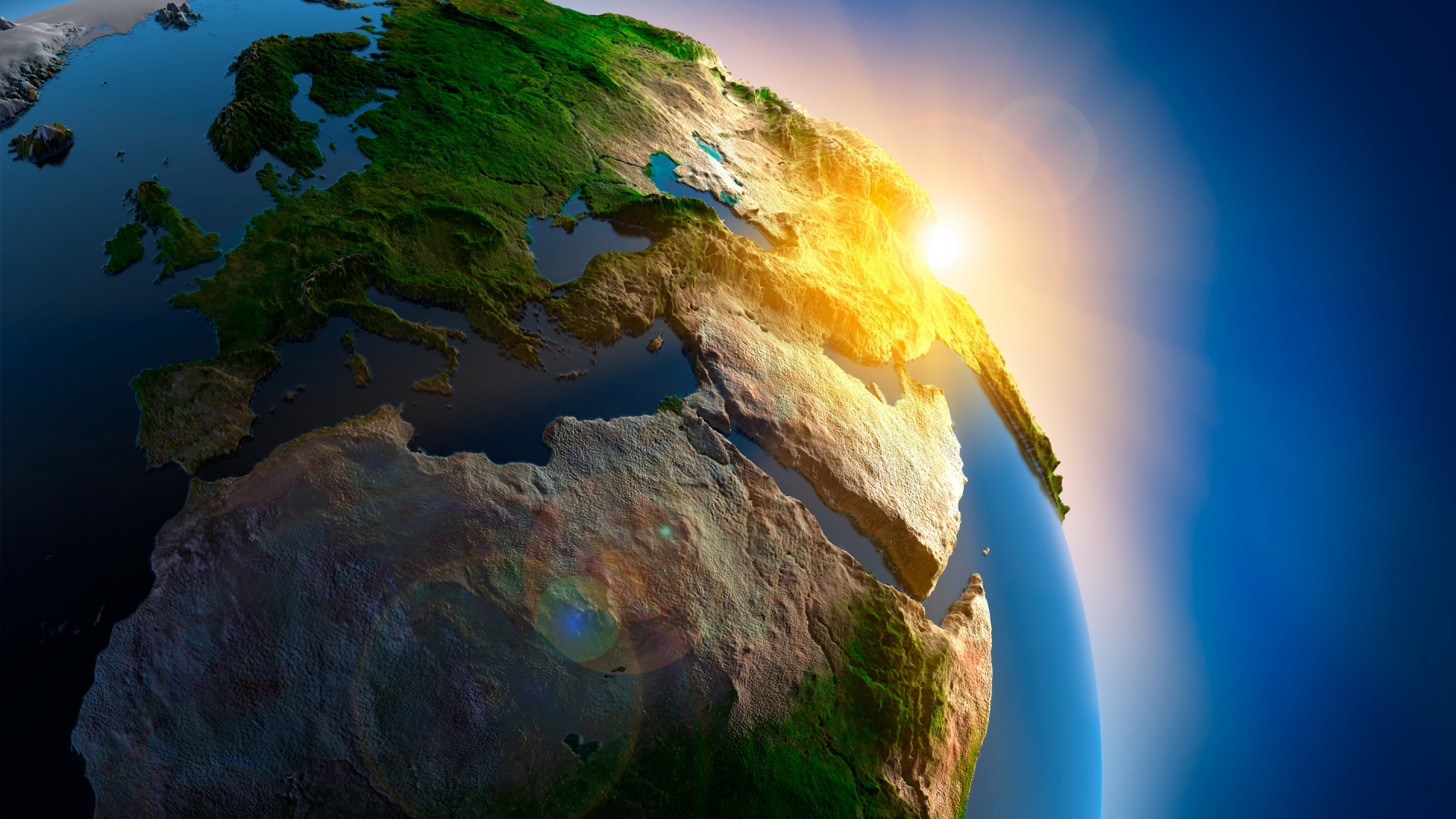 Обои земля, планета, мир, шар, атмосфера в разрешении 1920x1080