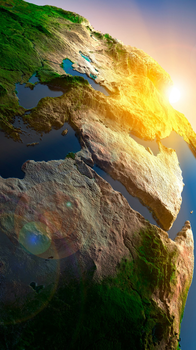 Обои земля, планета, мир, шар, атмосфера в разрешении 750x1334