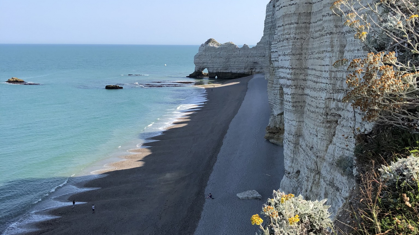 Обои побережье, мыс, водоем, рок, берег в разрешении 1366x768