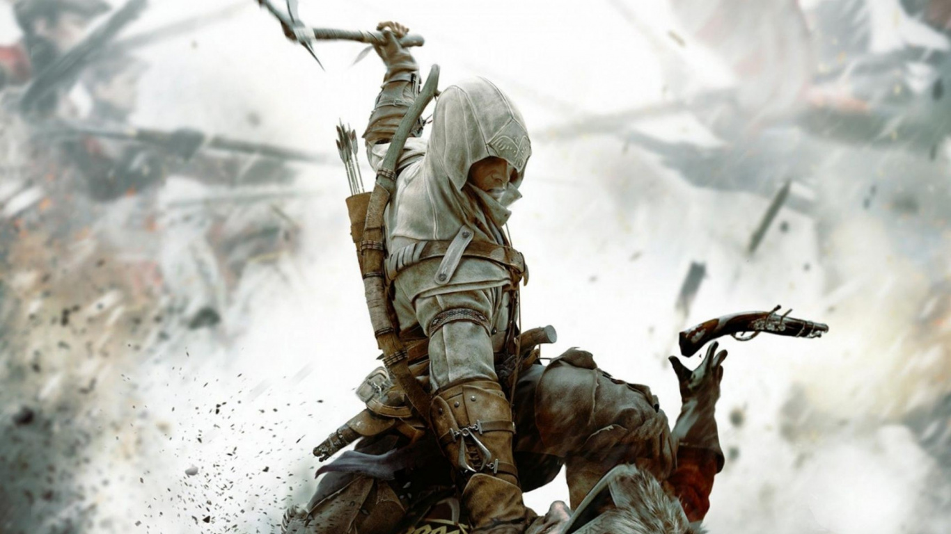 Обои Assassins Creed III, солдат, армия, военнослужащие, военная организация в разрешении 1366x768