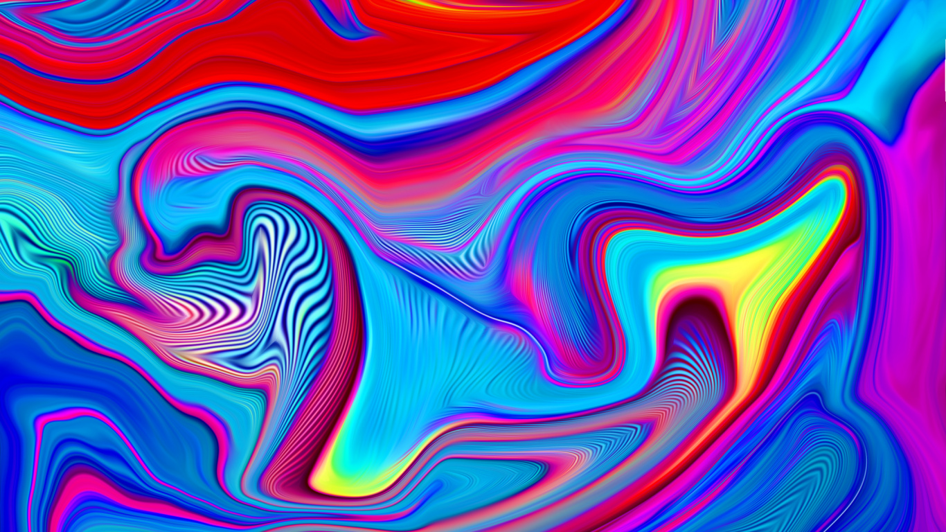 Обои узор, арт, акриловая краска, soundcloud, жидкий в разрешении 1366x768