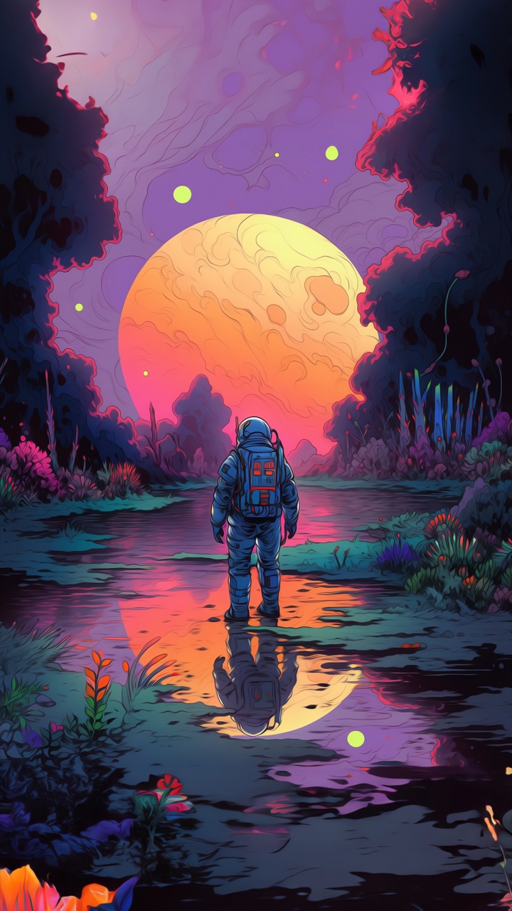 Обои свет, живопись, арт, пиксель арт, графический дизайн в разрешении 720x1280