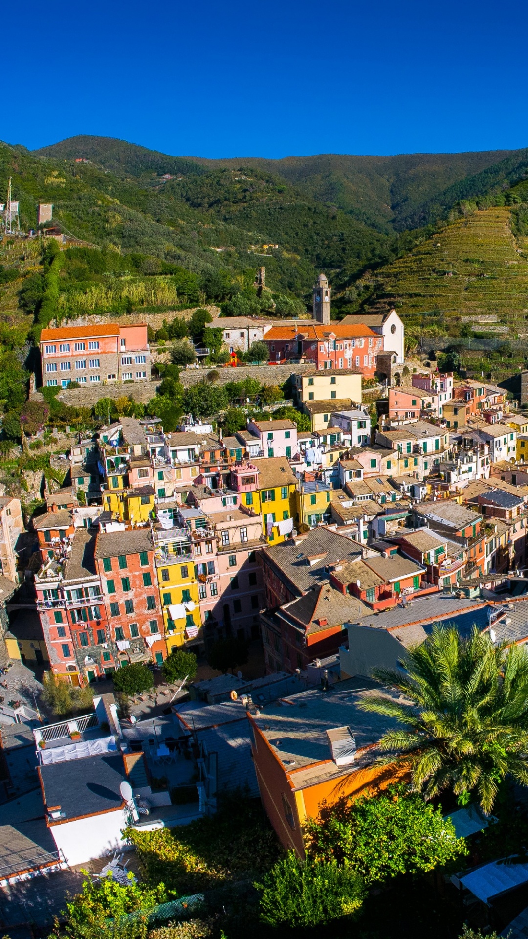 Обои Вернацца, побережье, туризм, море, мыс в разрешении 1080x1920