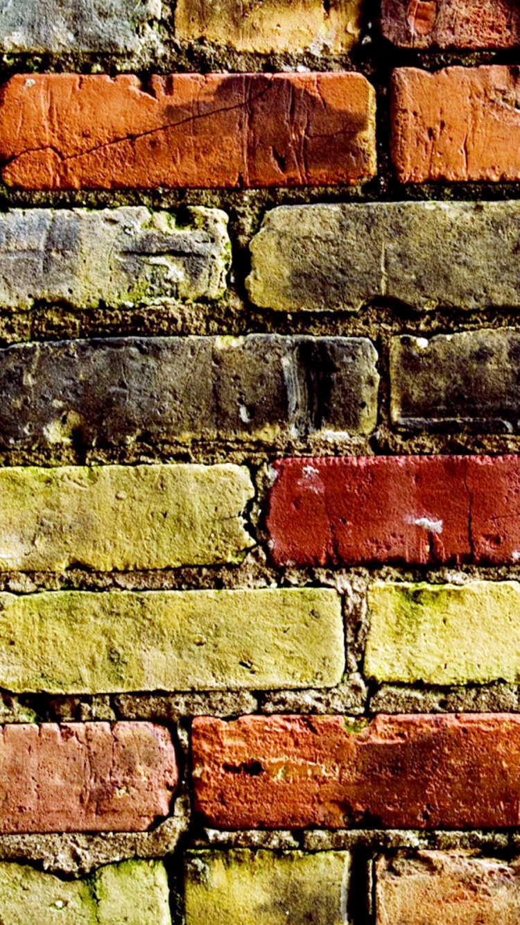 Обои кирпич, стена, дизайн, кирпичная кладка, каменная стена в разрешении 750x1334