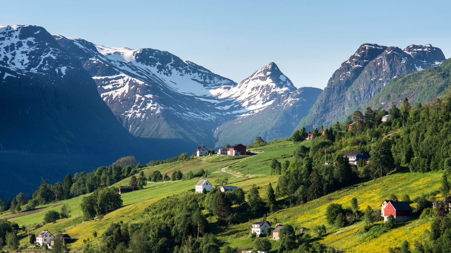Обои пейзаж, природный ландшафт, гора, природа, горный рельеф в разрешении 1920x1080