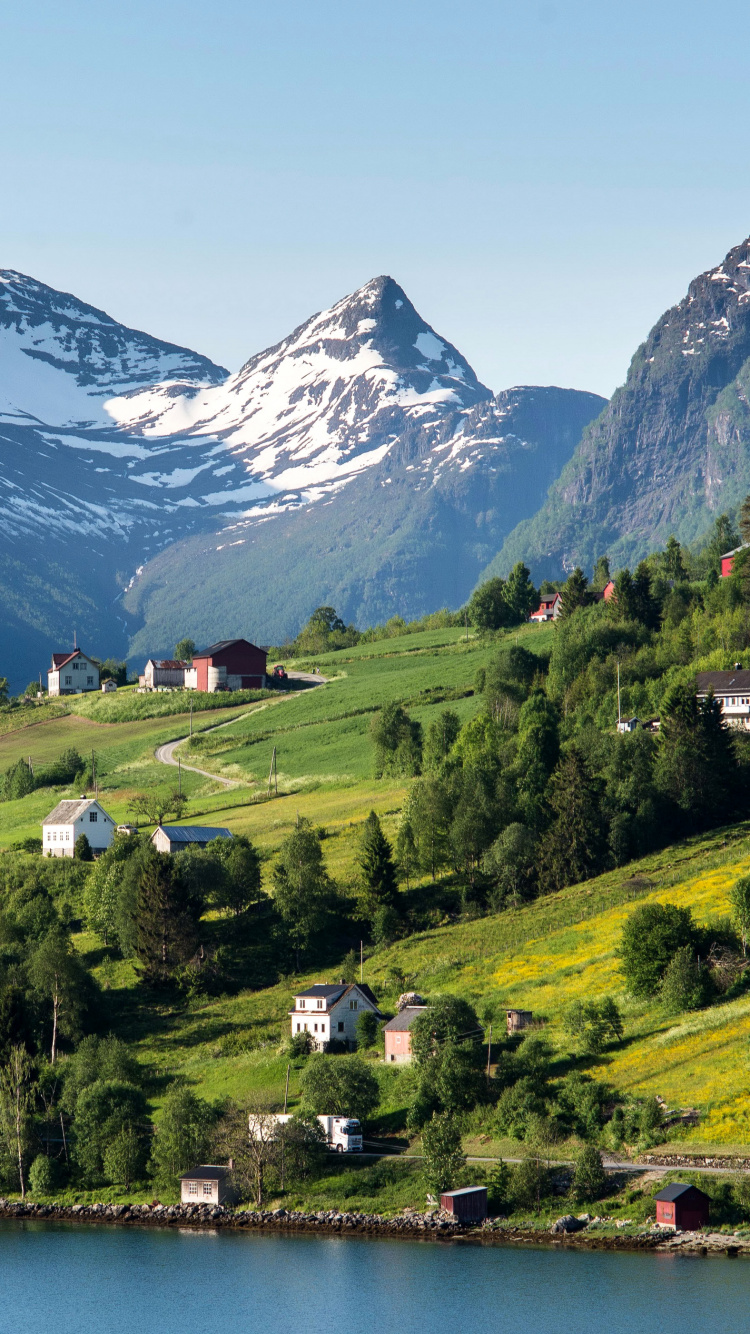 Обои пейзаж, природный ландшафт, гора, природа, горный рельеф в разрешении 750x1334