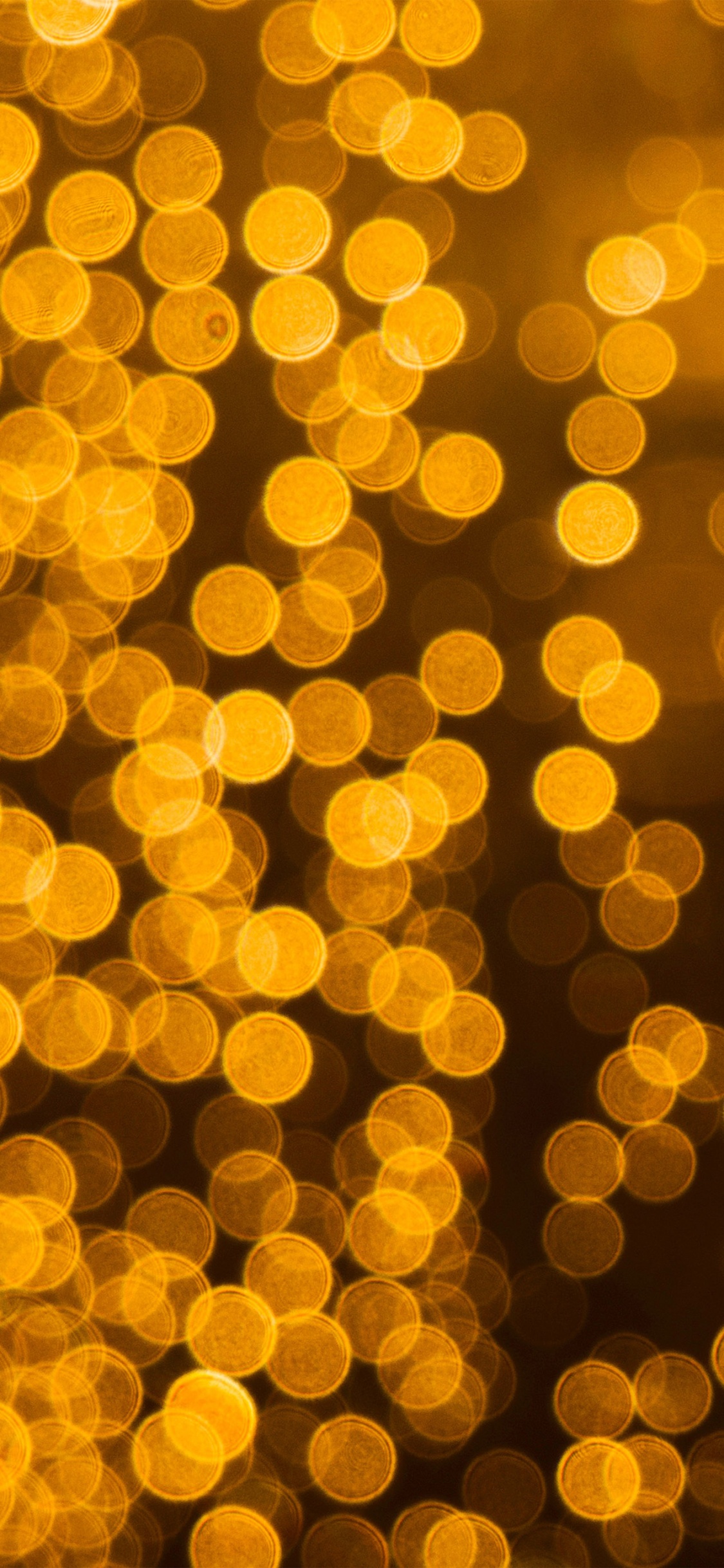 Обои желтый, Апельсин, узор, свет, круг в разрешении 1125x2436