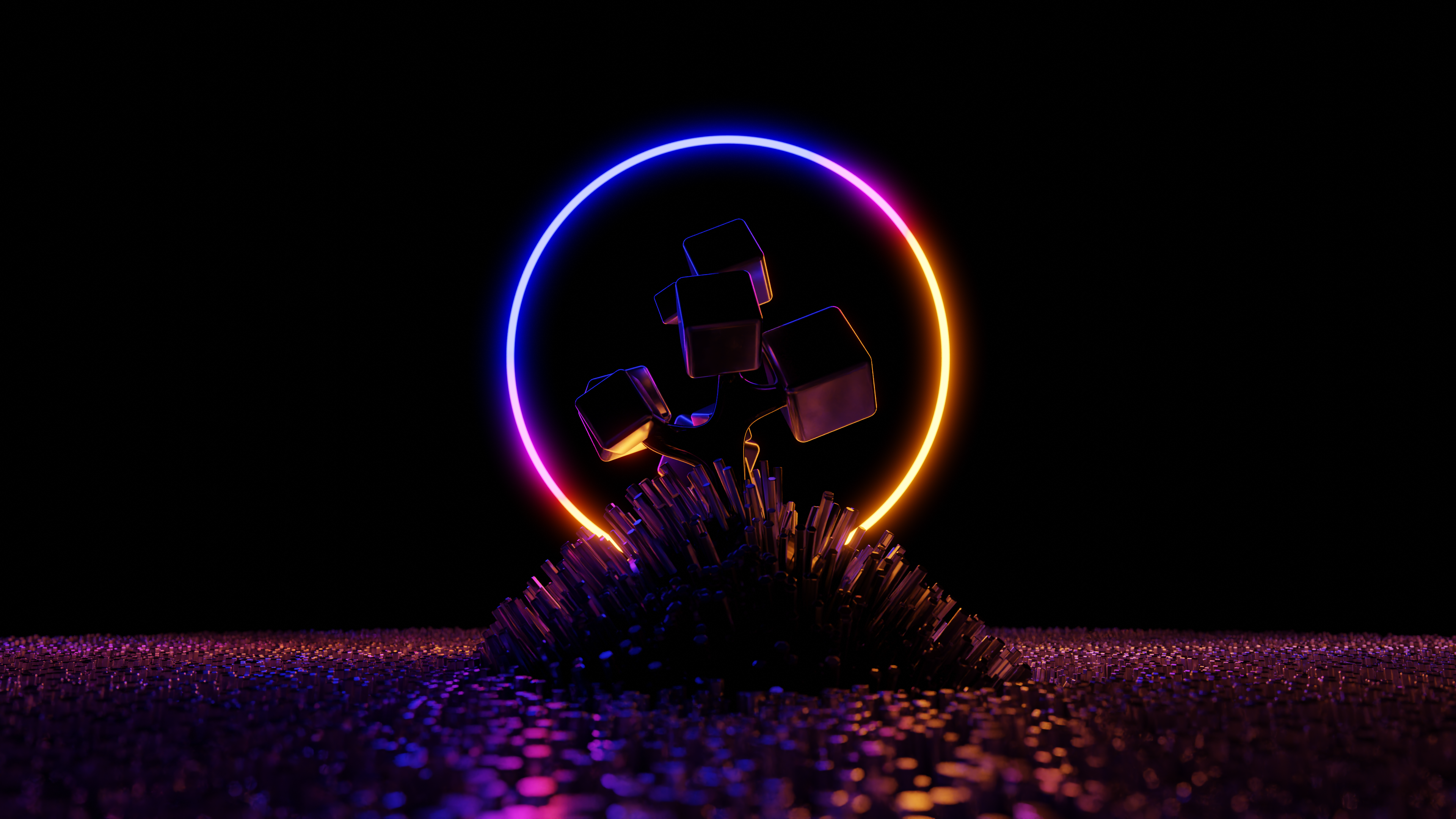 Обои свет, вода, пурпур, жидкий, освещение в разрешении 3840x2160