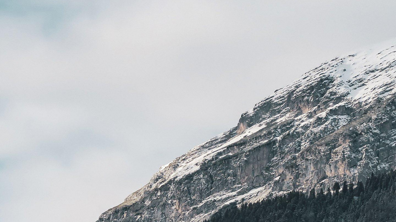 Обои облако, атмосфера, гора, природный ландшафт, склон в разрешении 1366x768