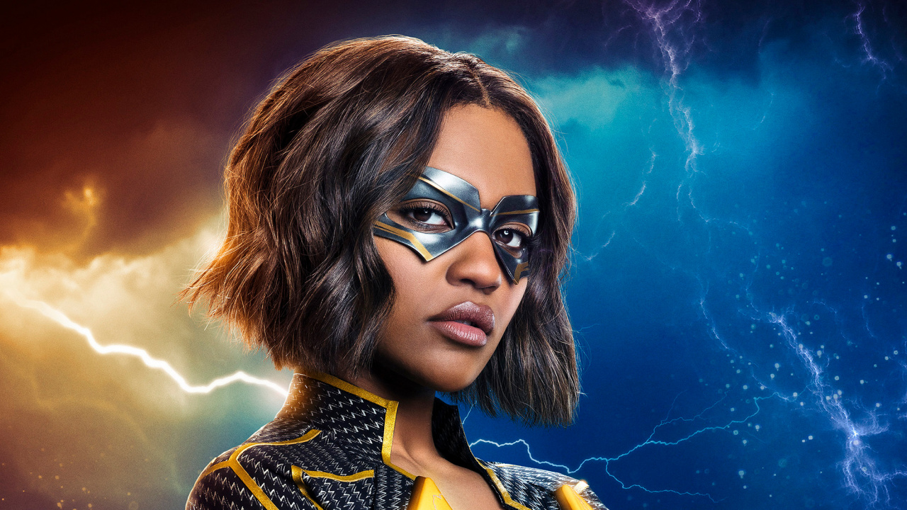 Обои Китай Энн Макклейн, молния, черная молния, супергерой, очки в разрешении 1280x720