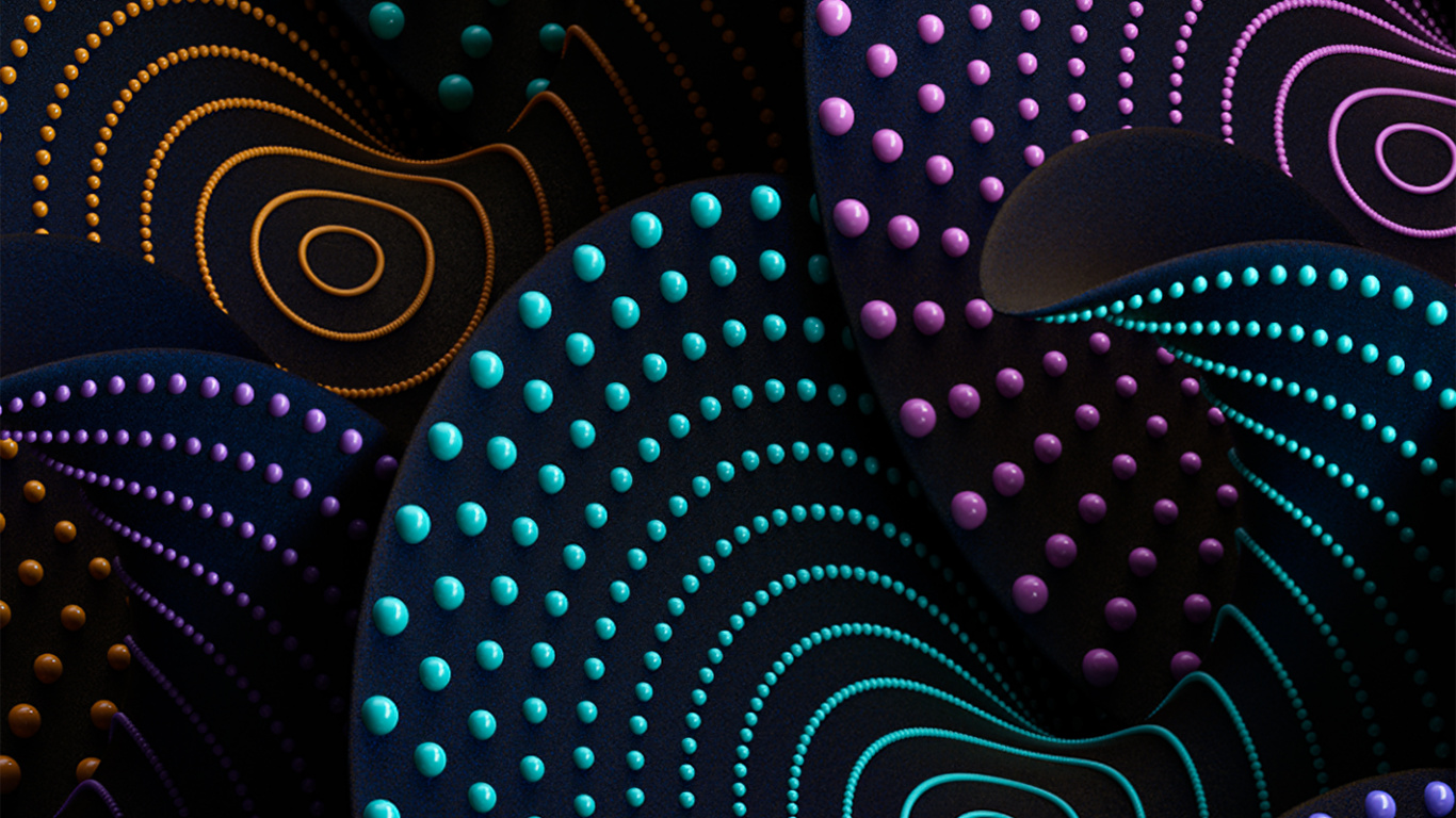 Обои узор, свет, природа, черный, арт в разрешении 1366x768