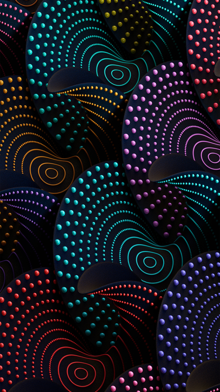 Обои узор, свет, природа, черный, арт в разрешении 750x1334