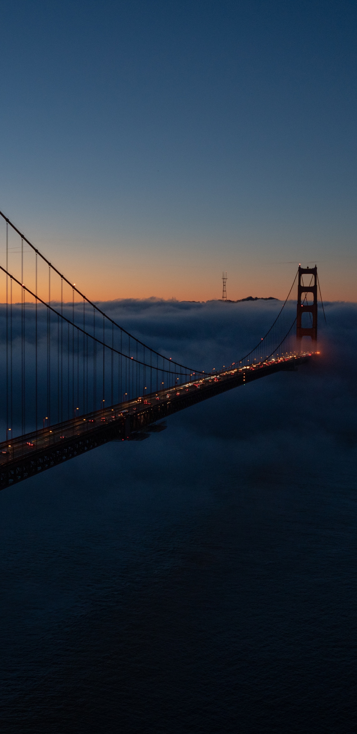 Обои мост Golden Gate, подвесной мост, мост, вода, вантовый мост в разрешении 1440x2960