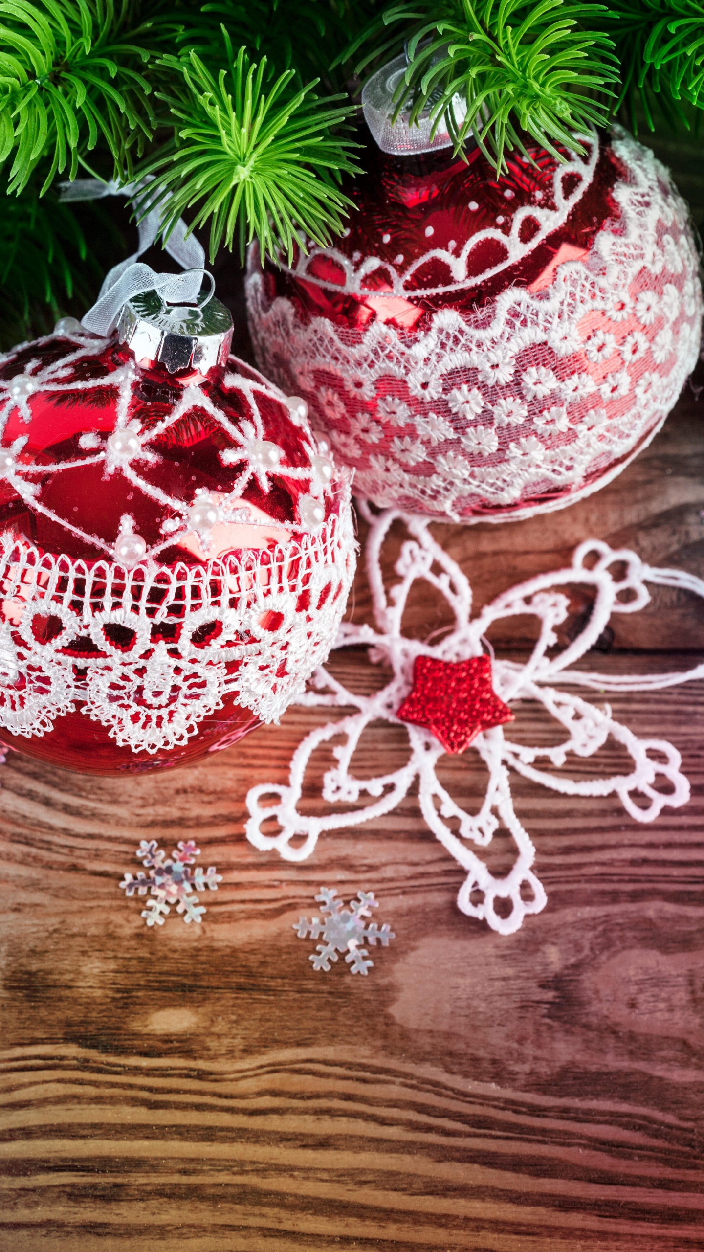 Обои Новый год, Рождественский день, рождественский орнамент, праздник, Старый Новый год в разрешении 1440x2560