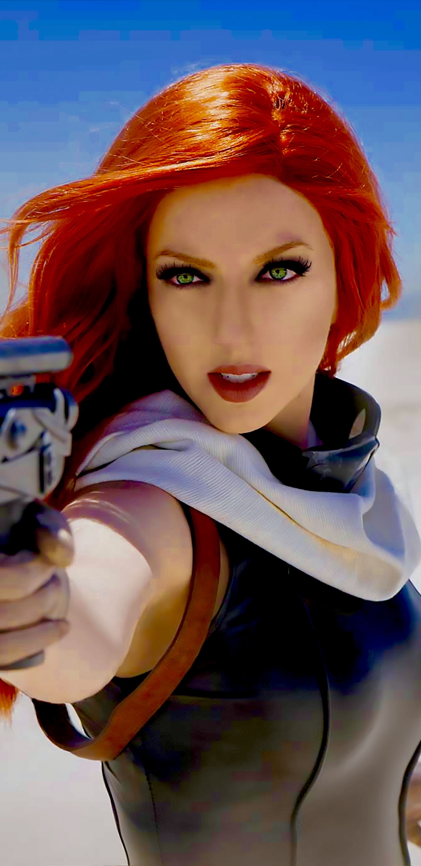 Обои Мара Джейд косплей, Мара Джейд, принцесса лея, Люк Скайуокер, звездные войны в разрешении 1440x2960