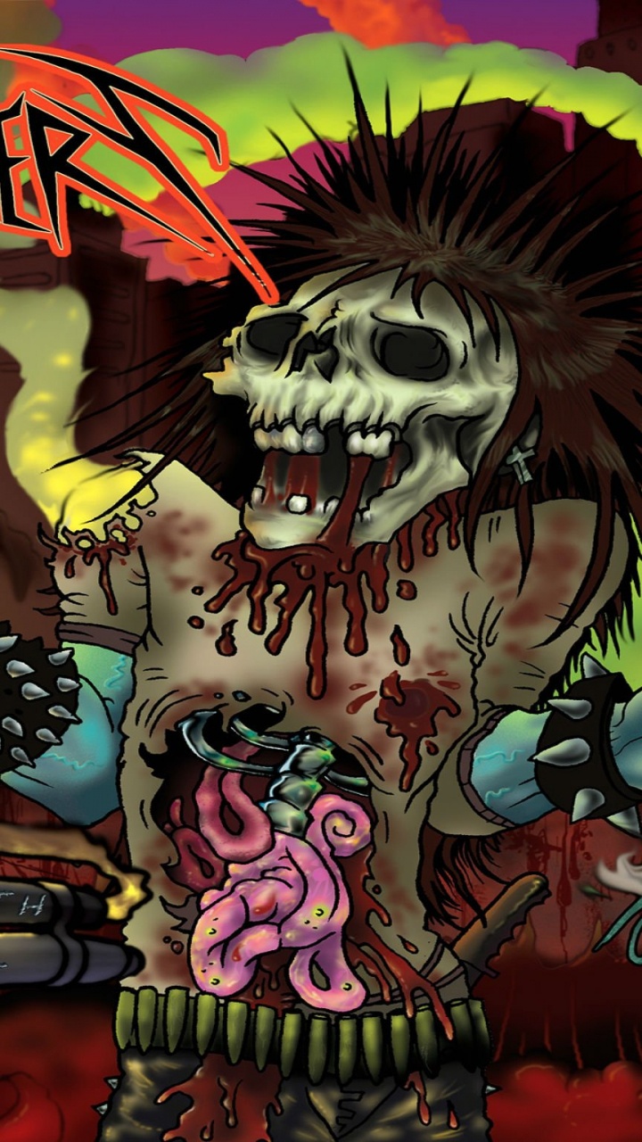 Обои Mortillery, Убийство Смерть Убийство, трэш, Происхождение вымирания, иллюстрация в разрешении 720x1280