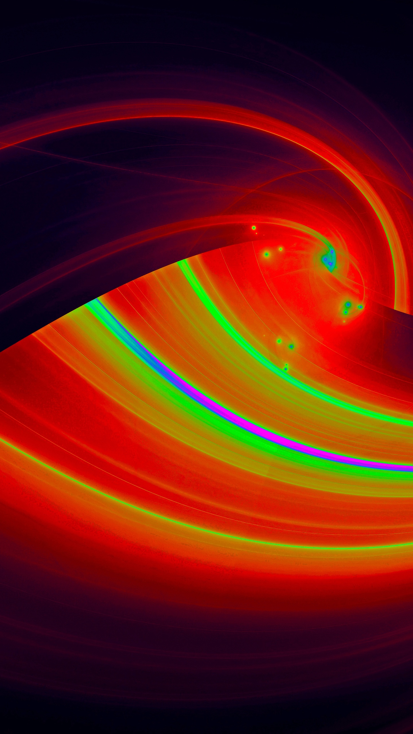 Обои красный цвет, Апельсин, свет, линия, графика в разрешении 1440x2560