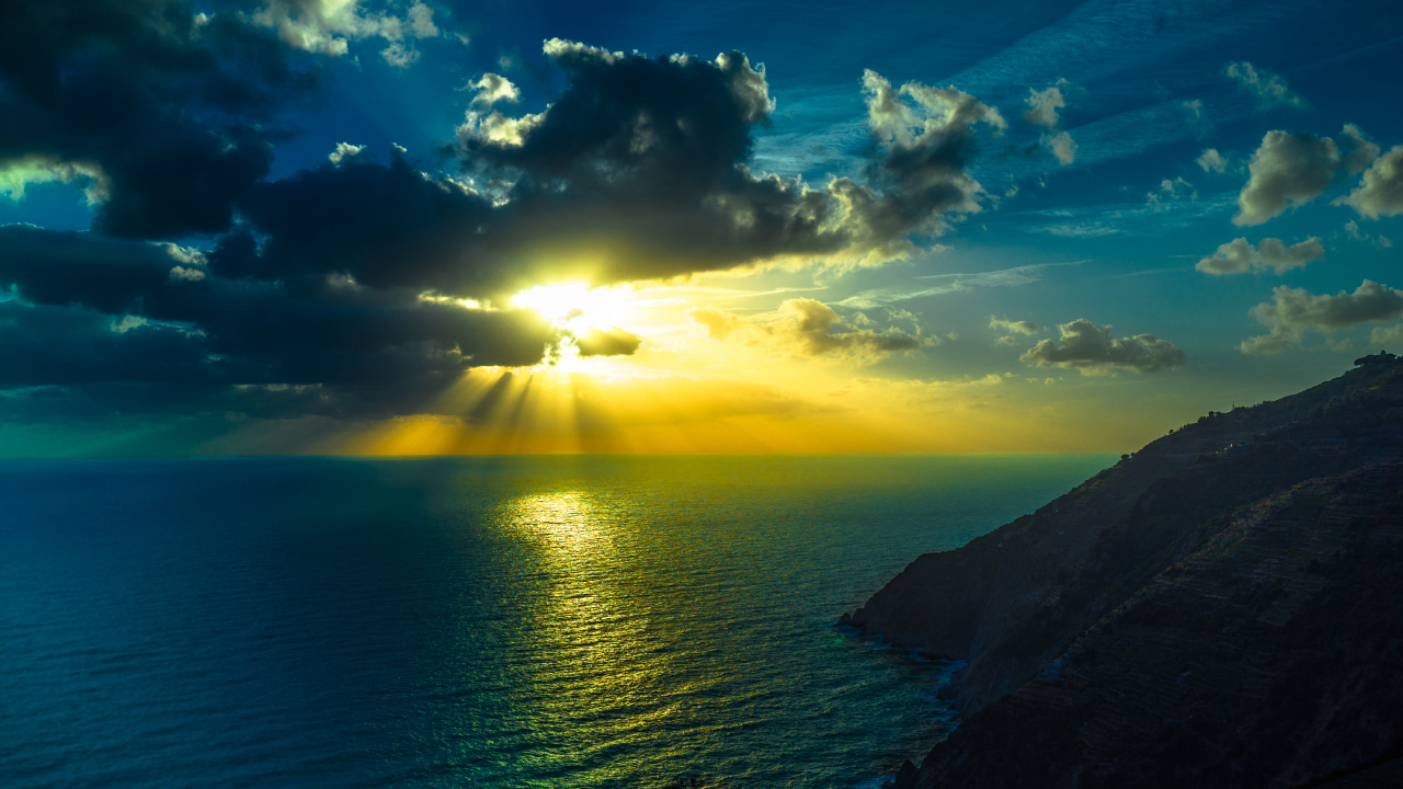 Обои океан, море, природа, горизонт, вода в разрешении 1280x720