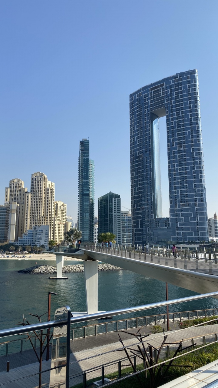 Обои Дубай, дневное время, башня, метрополия, свойство в разрешении 720x1280