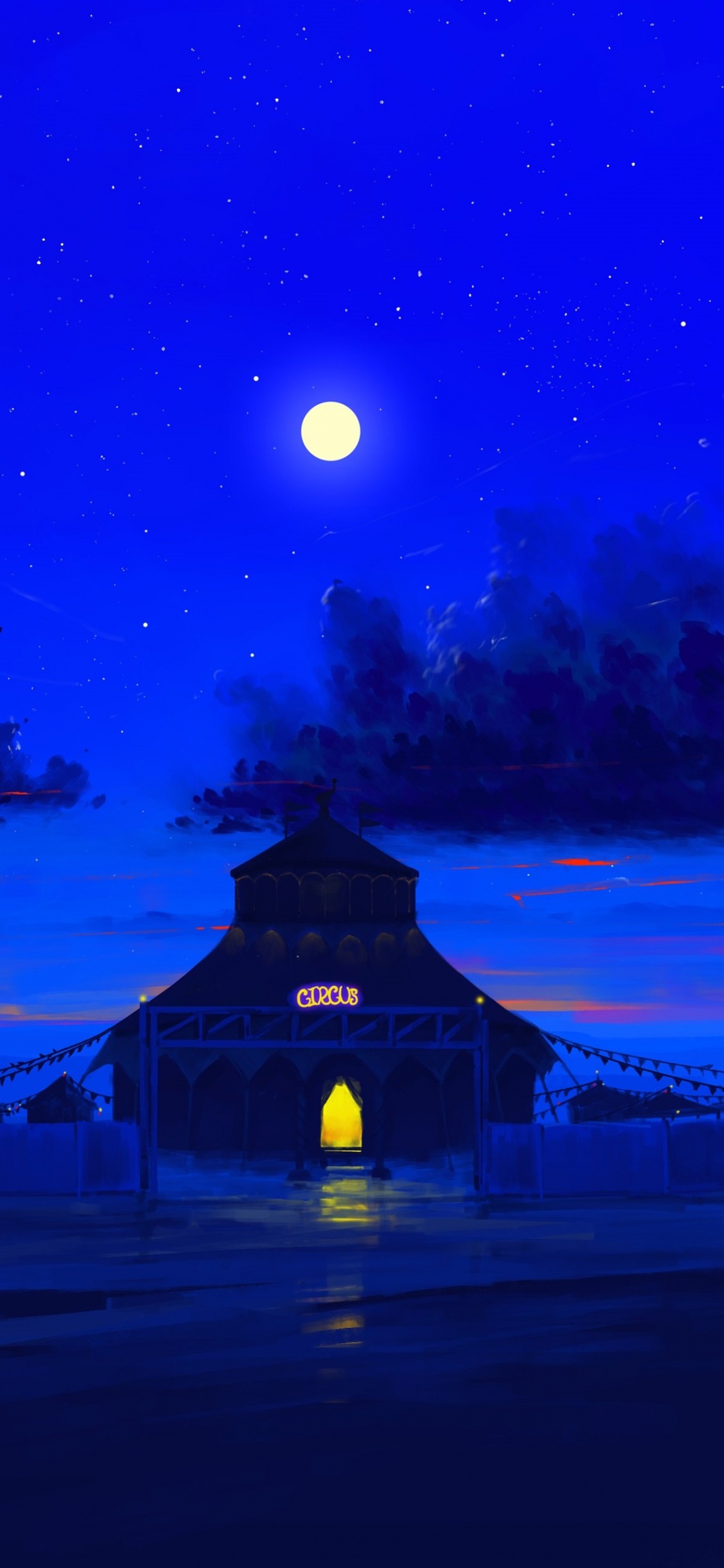 Обои природа, висгун - социальная сеть, живопись, атмосфера, здание в разрешении 1125x2436