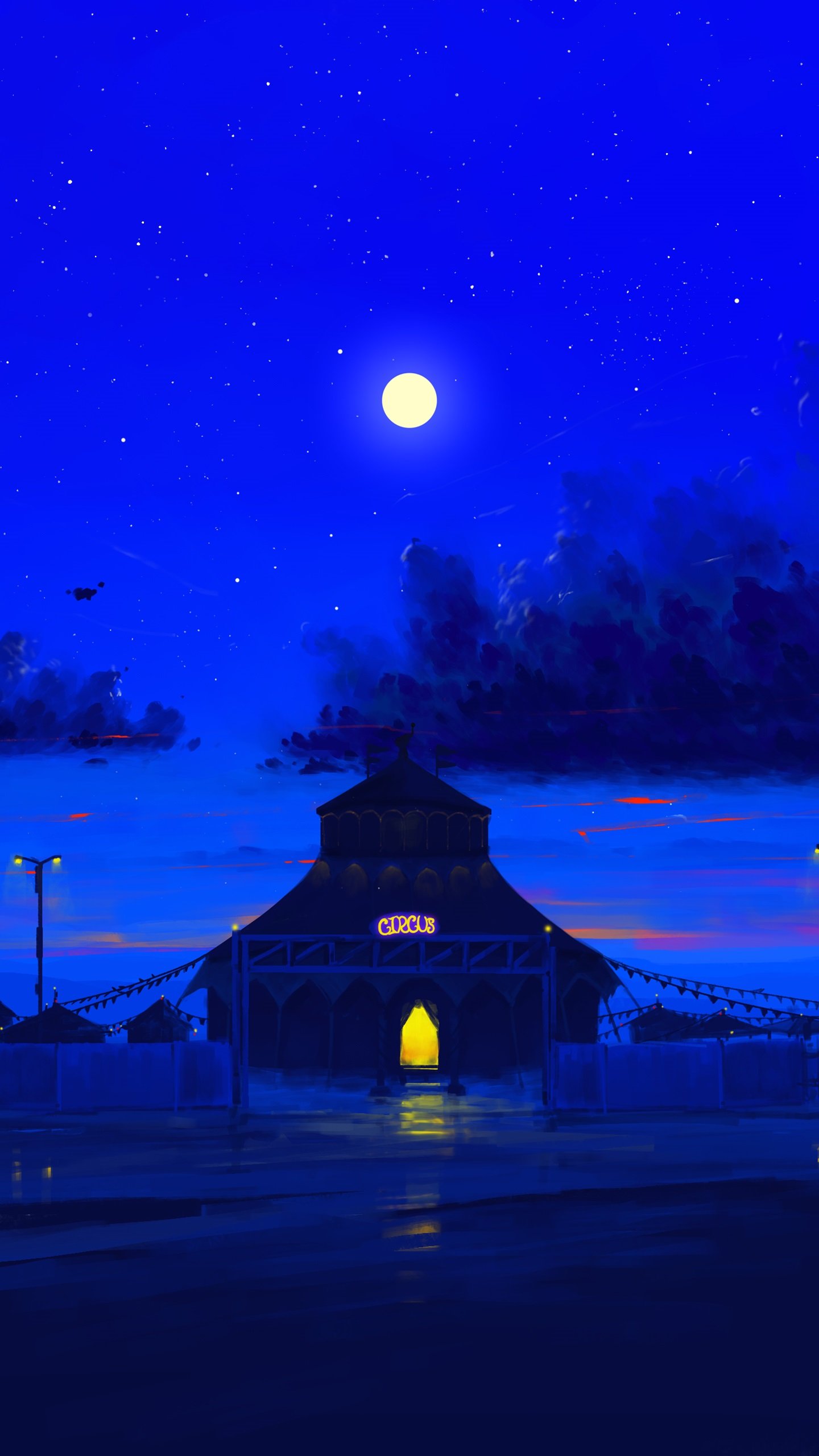 Обои природа, висгун - социальная сеть, живопись, атмосфера, здание в разрешении 1440x2560