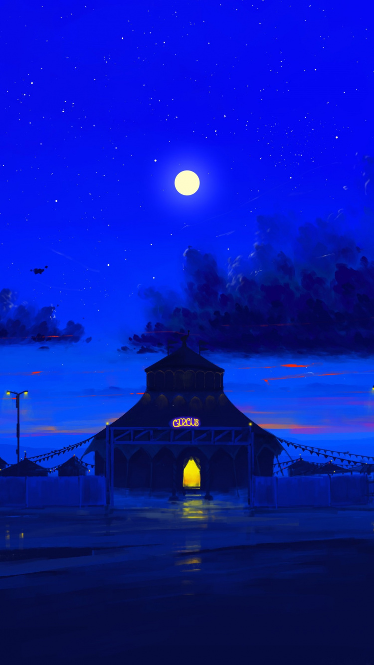 Обои природа, висгун - социальная сеть, живопись, атмосфера, здание в разрешении 750x1334