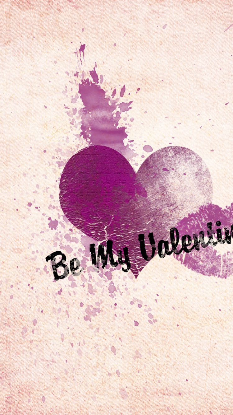 Обои День Святого Валентина, сердце, розовый, пурпур, графический дизайн в разрешении 750x1334
