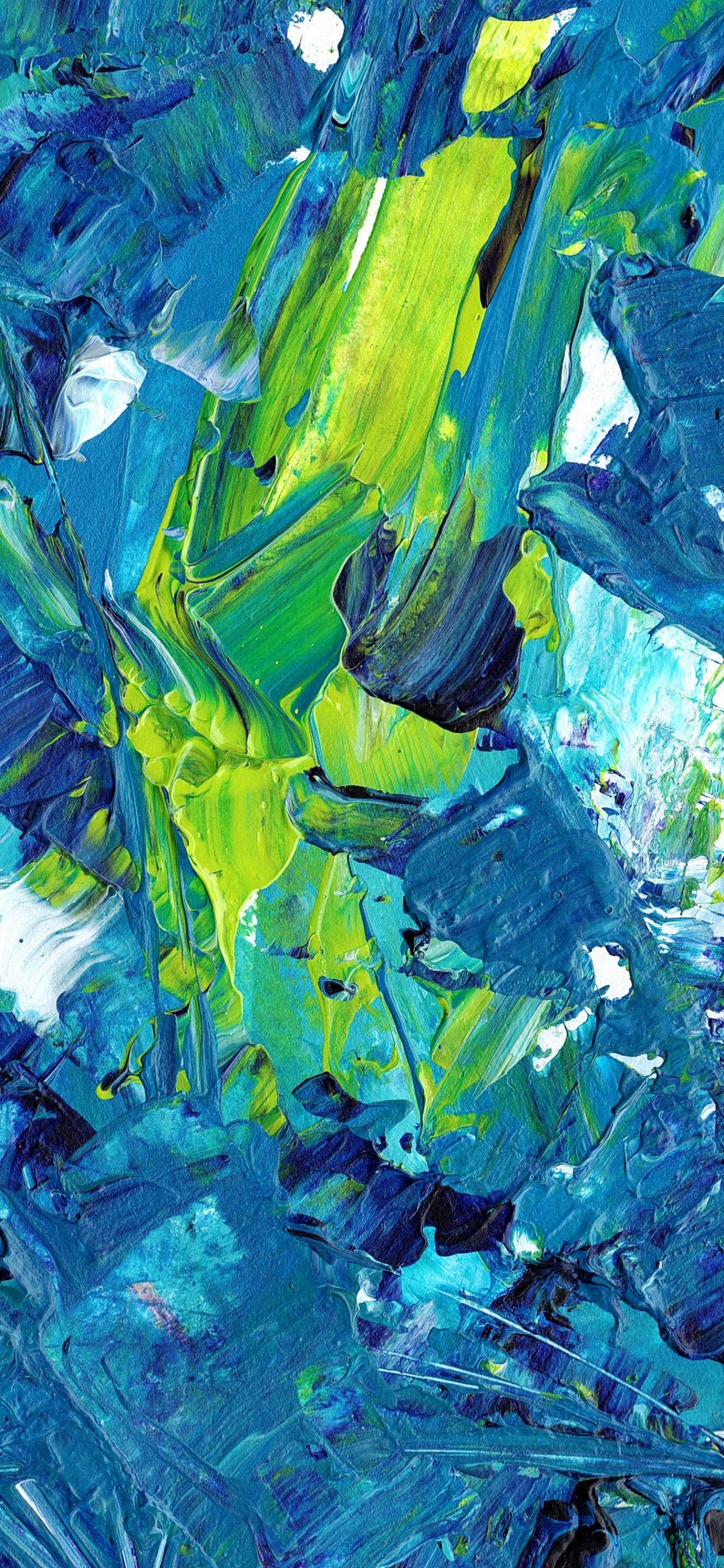 Обои акриловой живописи, акриловая краска, абстрактное искусство, живопись, разноцветная абстрактная живопись в разрешении 1242x2688