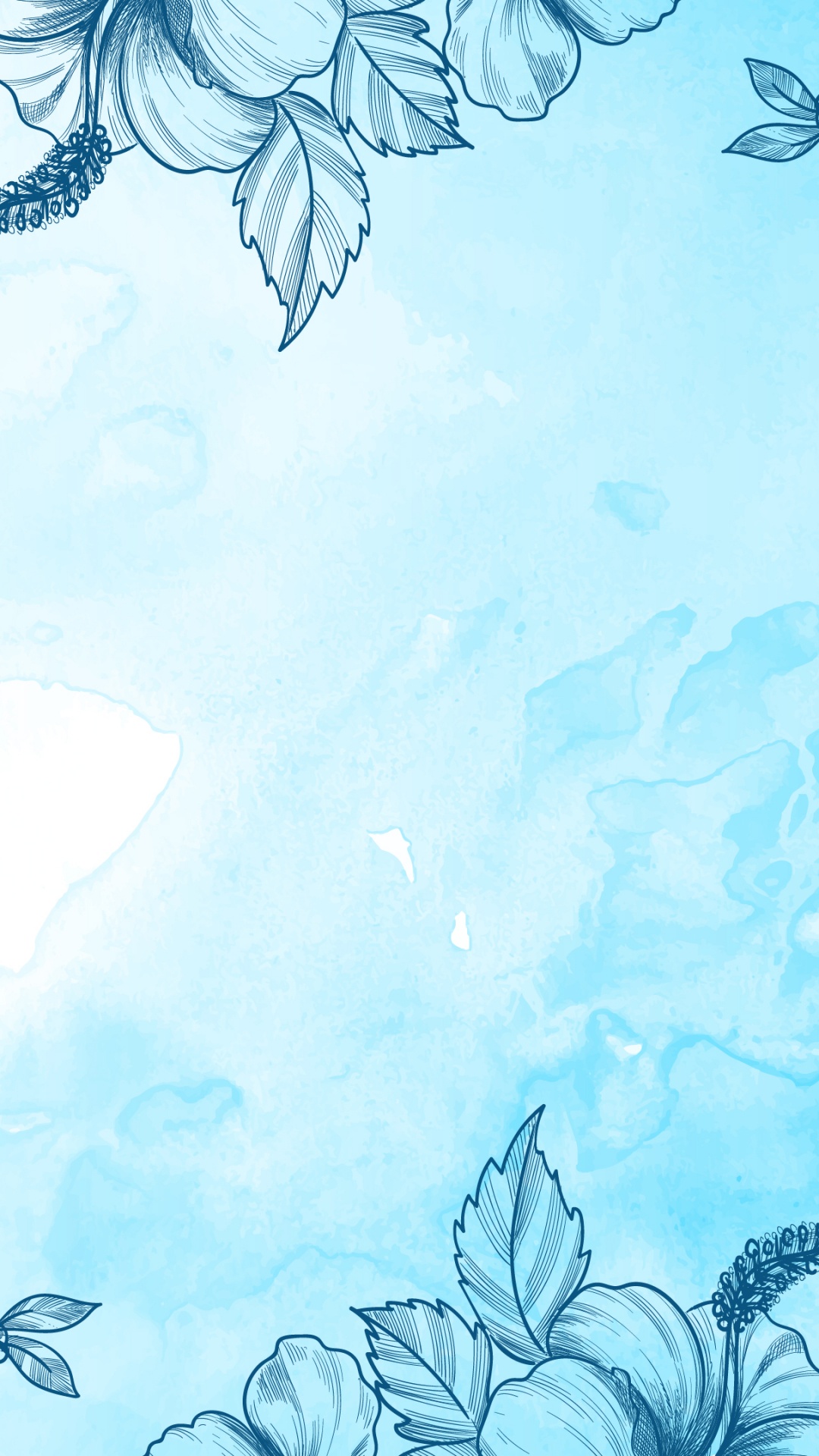 Обои цветок, синий, дизайн, вектор, декоративное искусство в разрешении 1080x1920