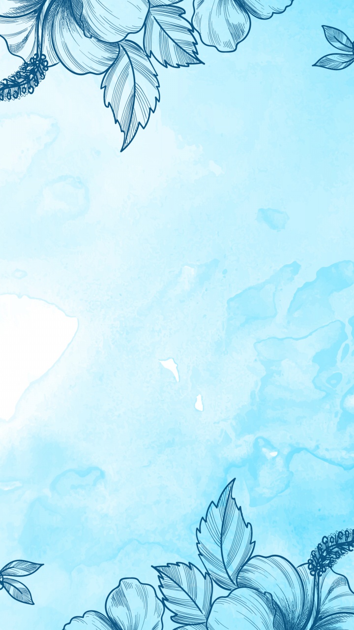 Обои цветок, синий, дизайн, вектор, декоративное искусство в разрешении 720x1280