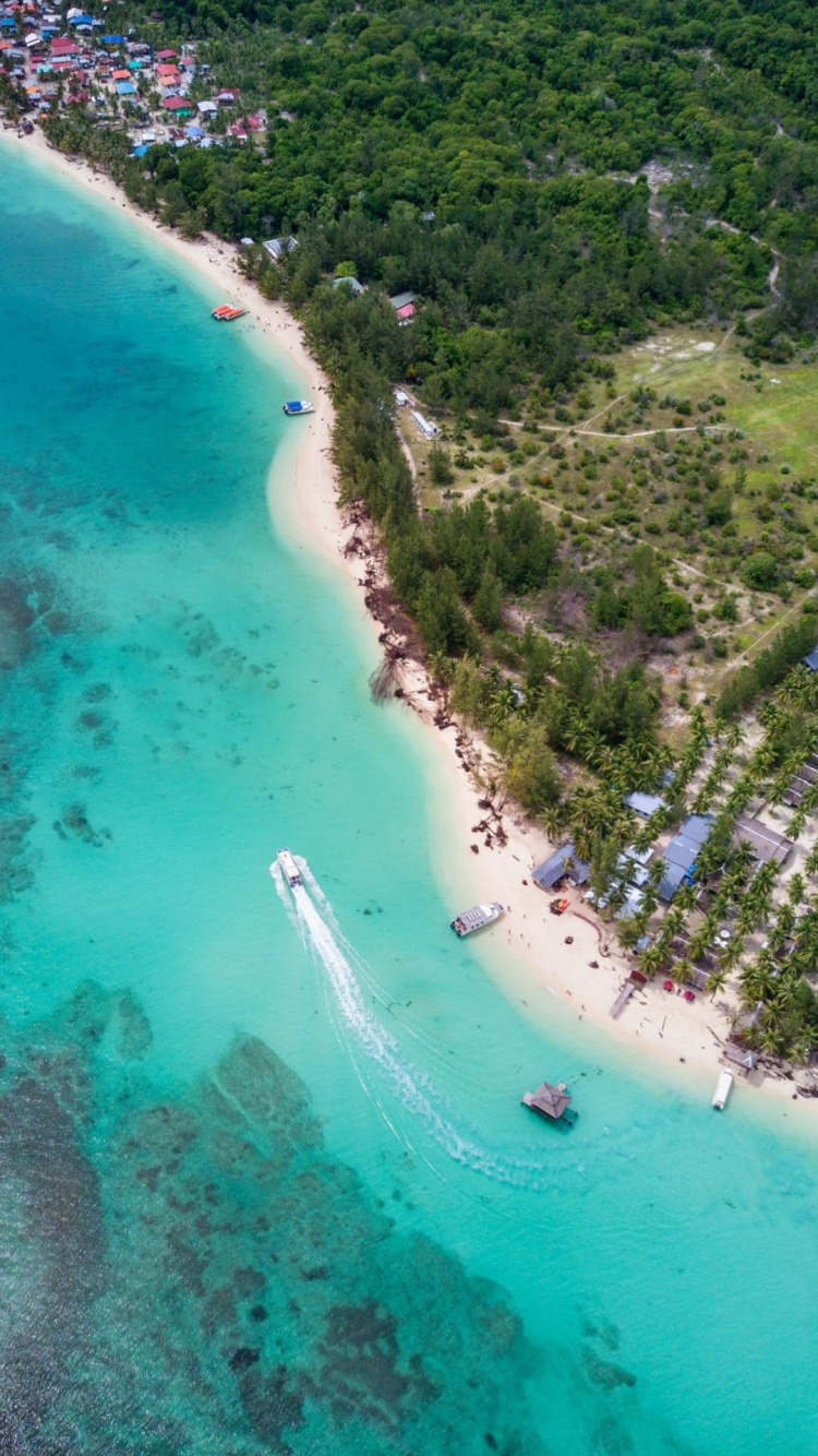 Обои побережье, пляж, море, мыс, берег в разрешении 750x1334