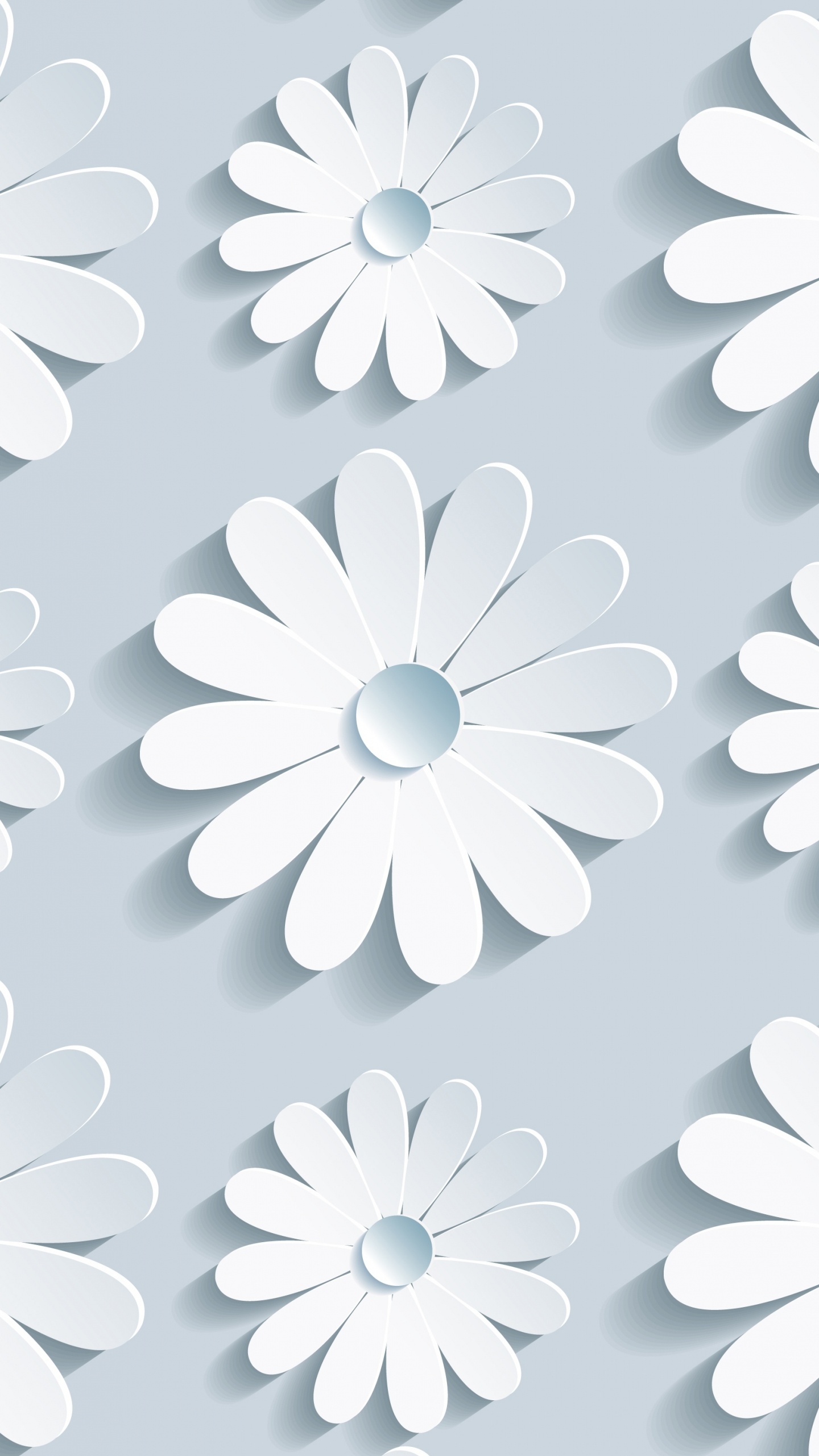 Обои цветок, цветочный дизайн, текстура, дизайн, белые в разрешении 1440x2560