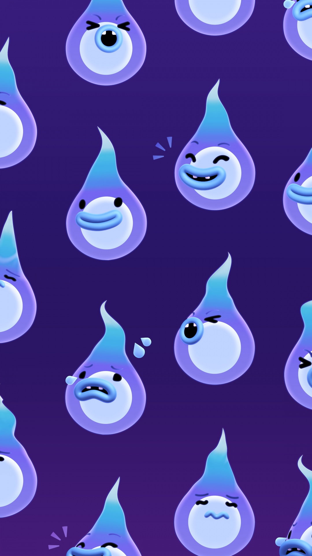 Обои узор, животное пересекает новые горизонты, белые, свет, синий в разрешении 1080x1920