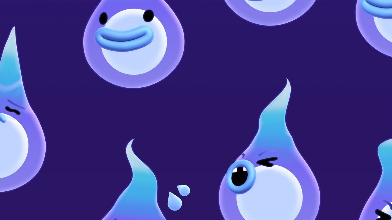 Обои узор, животное пересекает новые горизонты, белые, свет, синий в разрешении 1366x768