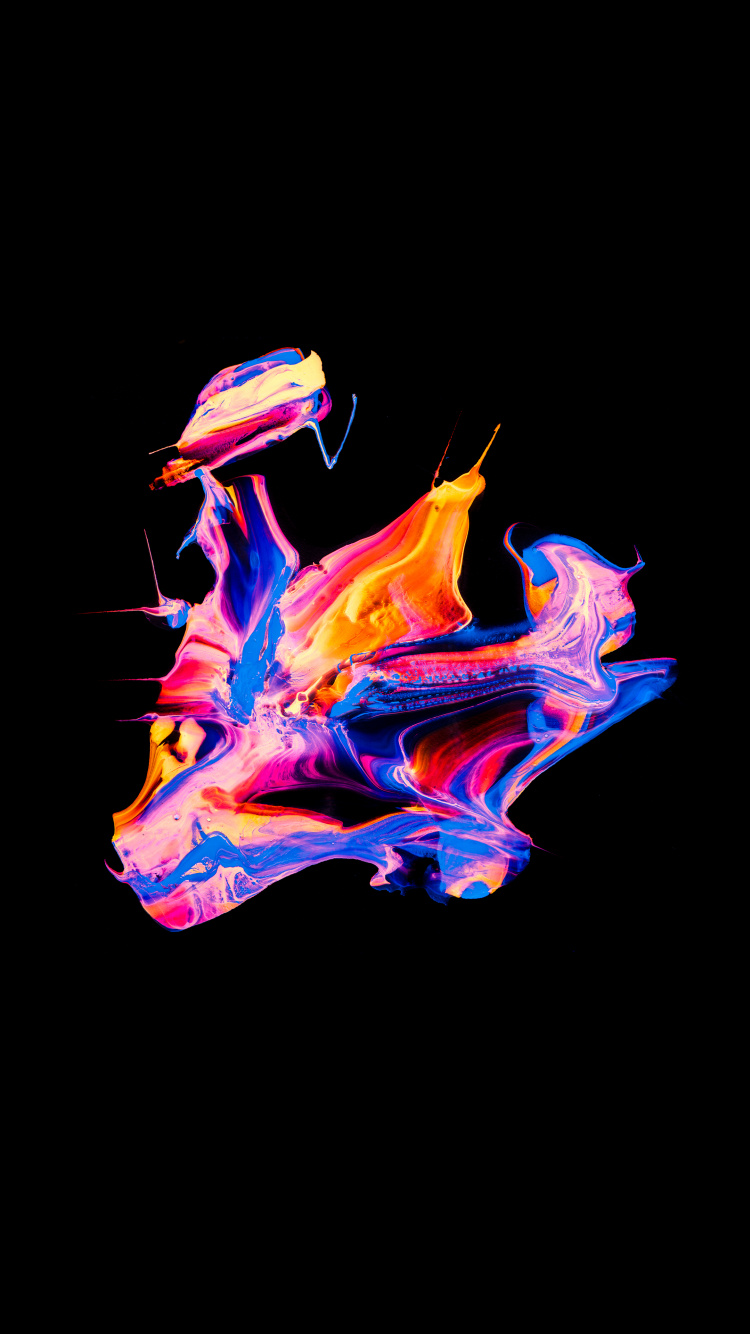 Обои живопись, человеческое тело, Визуальный эффект освещения, газ, арт в разрешении 750x1334