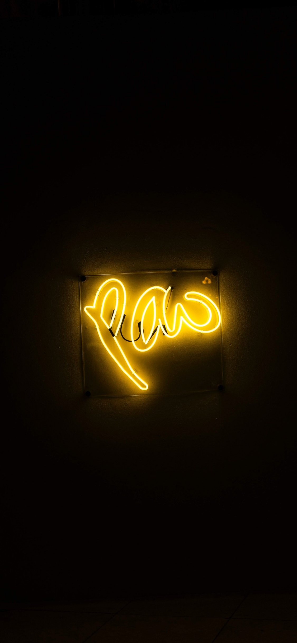 Обои свет, неоновая вывеска, неон, текст, освещение в разрешении 1125x2436
