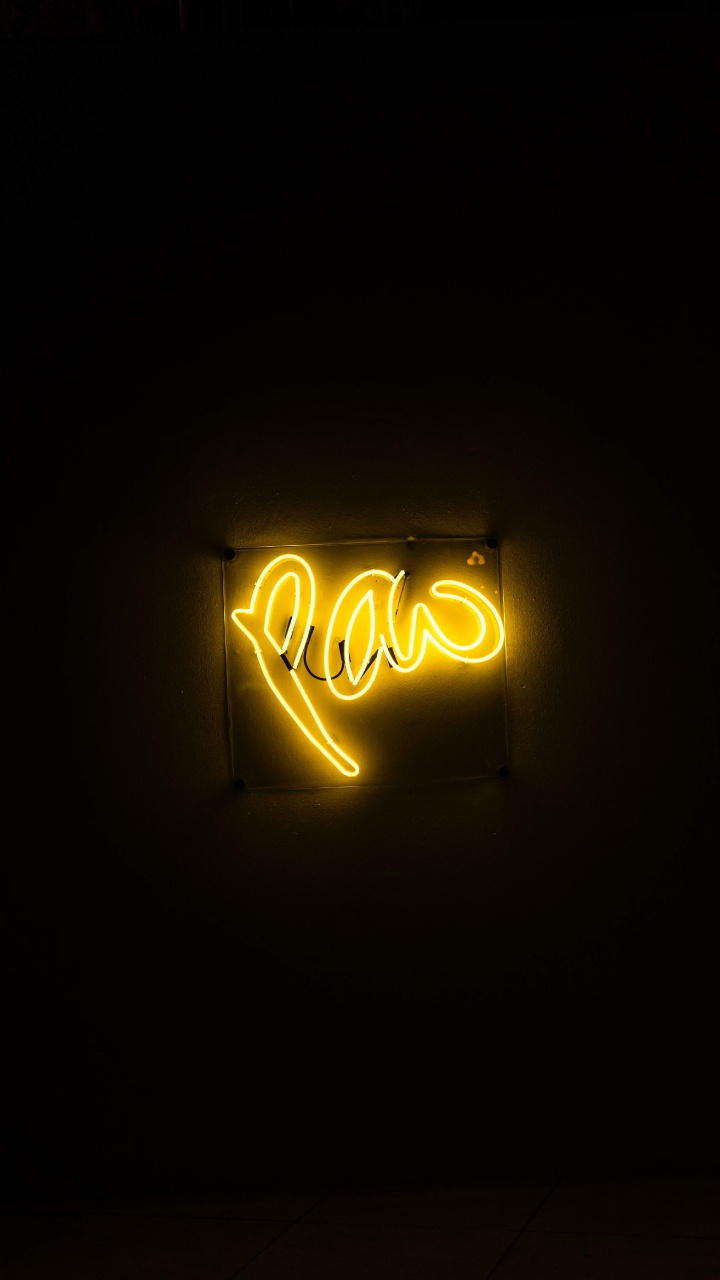 Обои свет, неоновая вывеска, неон, текст, освещение в разрешении 720x1280
