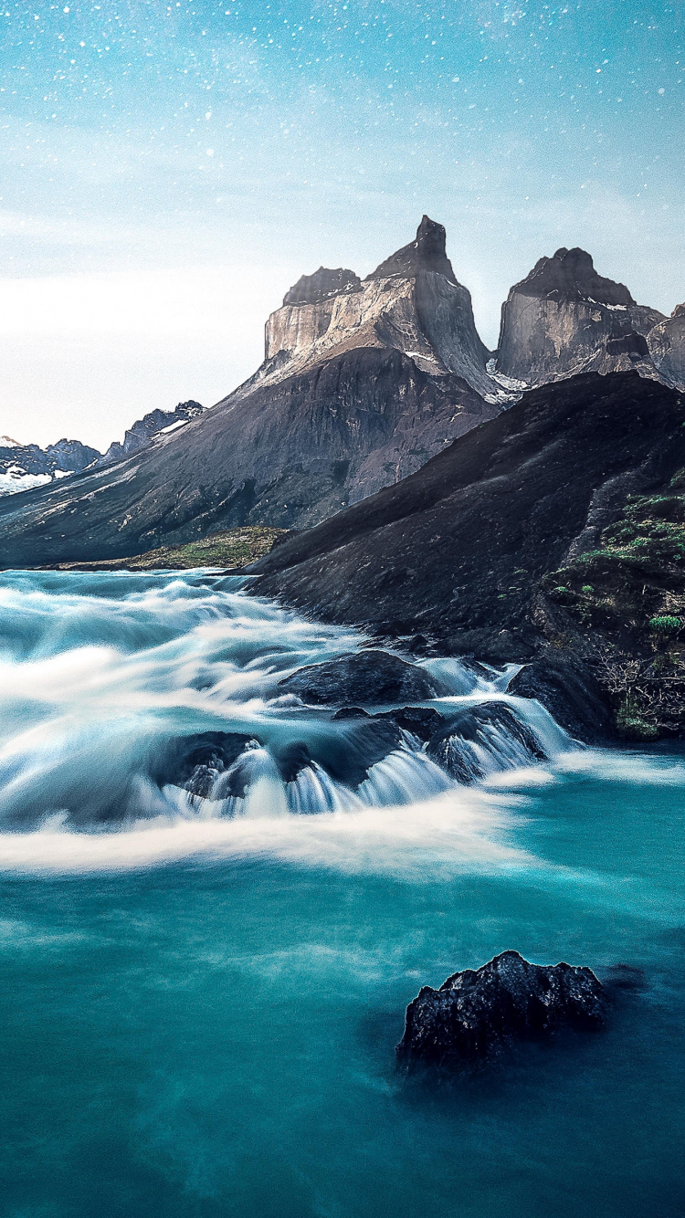 Обои природный ландшафт, природа, гора, горный рельеф, вода в разрешении 750x1334