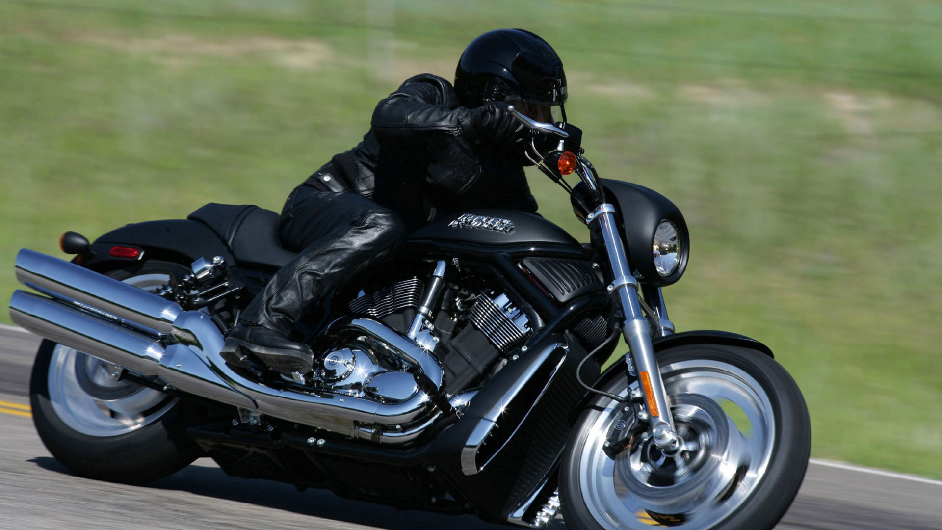 Обои Харли Дэвидсон ночь род, мотоцикл, Харлей-Дэвидсон Супер Глайд, авто, мотоспорт в разрешении 1920x1080