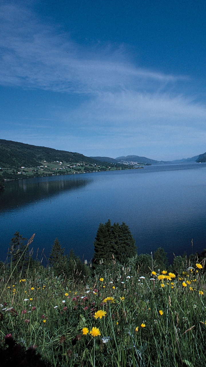 Обои природа, озеро, фьорд, дикая местность, водохранилище в разрешении 720x1280