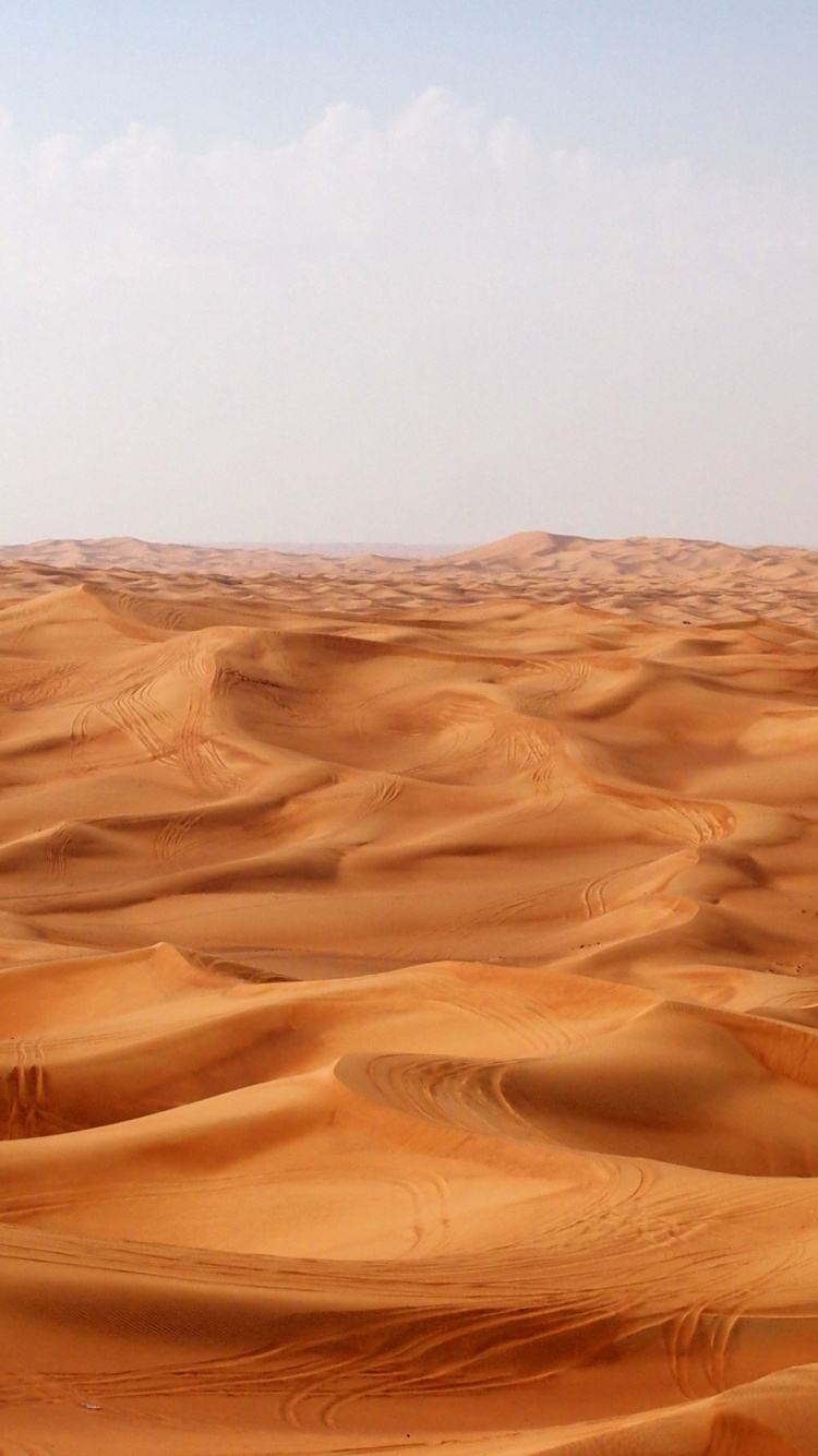 Обои пустыня, песок, эрг, эолийские рельефы, Дюна в разрешении 750x1334