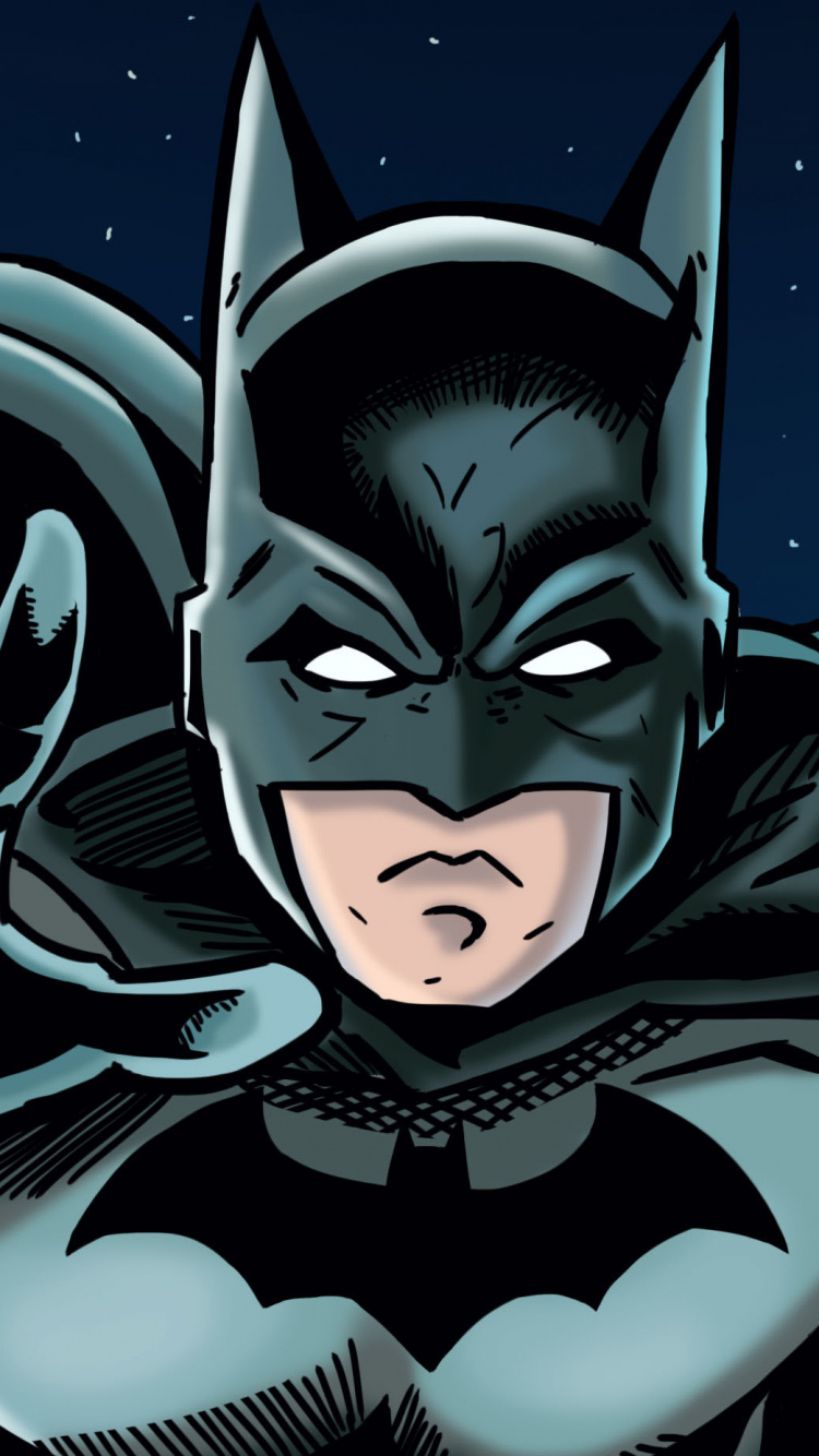 Обои Бэтмен, Джокер, 2019, арт, комиксы dc в разрешении 750x1334